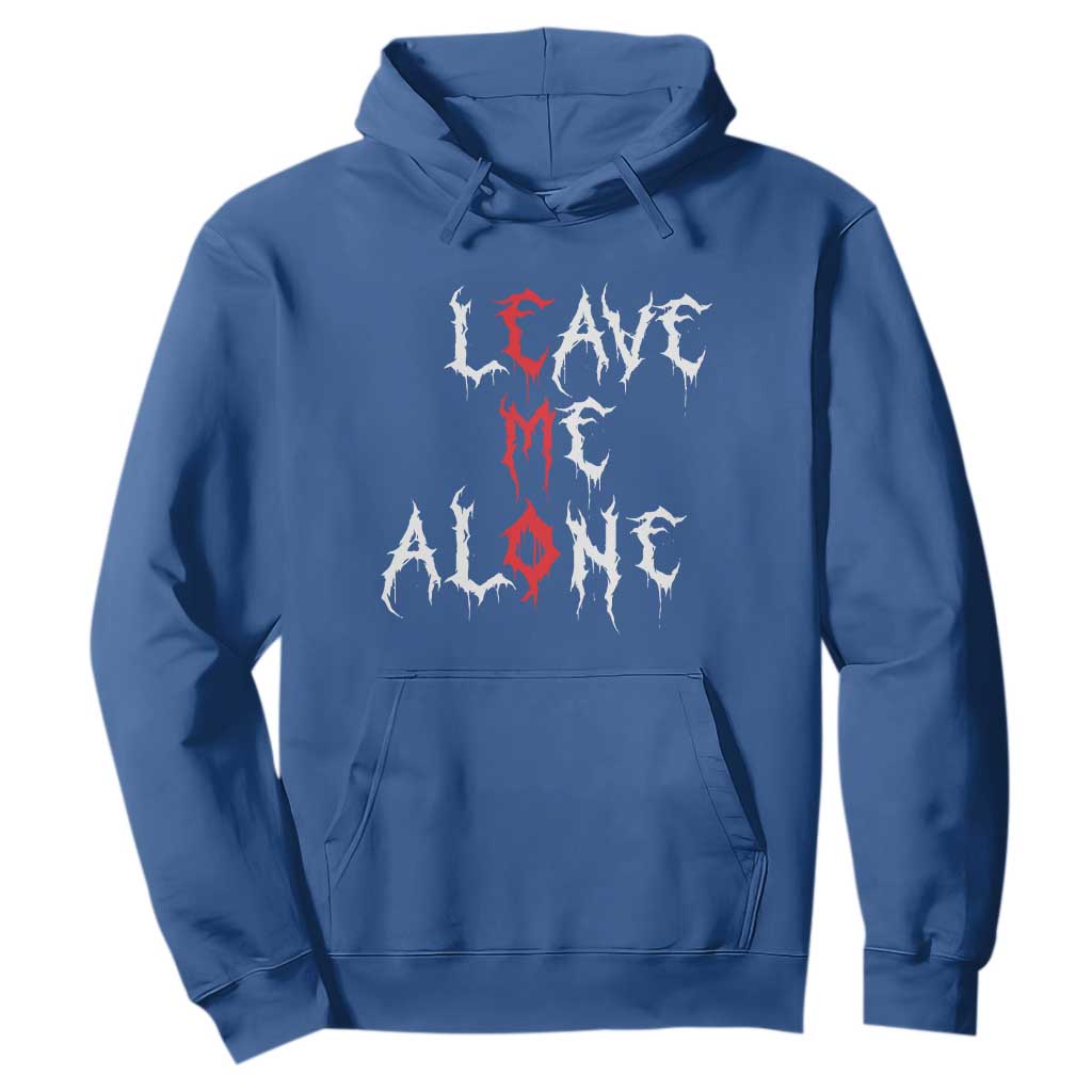 Leave me Alone Emo Hoodie Aesthetic Goth Scene Alternative Music TS10 Royal Blue Print Your Wear