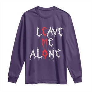 Leave me Alone Emo Long Sleeve Shirt Aesthetic Goth Scene Alternative Music TS10 Purple Print Your Wear