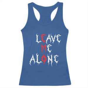 Leave me Alone Emo Racerback Tank Top Aesthetic Goth Scene Alternative Music TS10 Royal Blue Print Your Wear