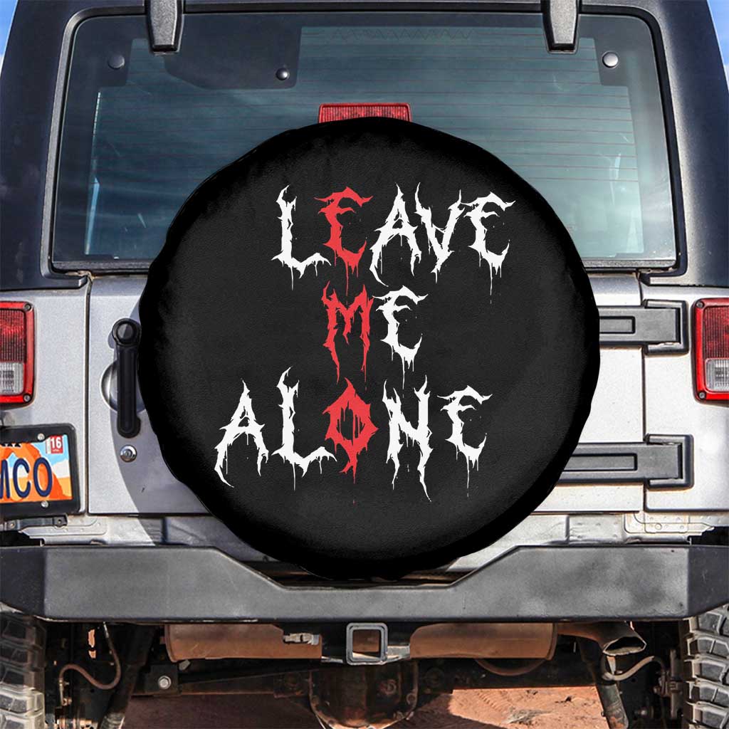 Leave me Alone Emo Spare Tire Cover Aesthetic Goth Scene Alternative Music TS10 No hole Black Print Your Wear