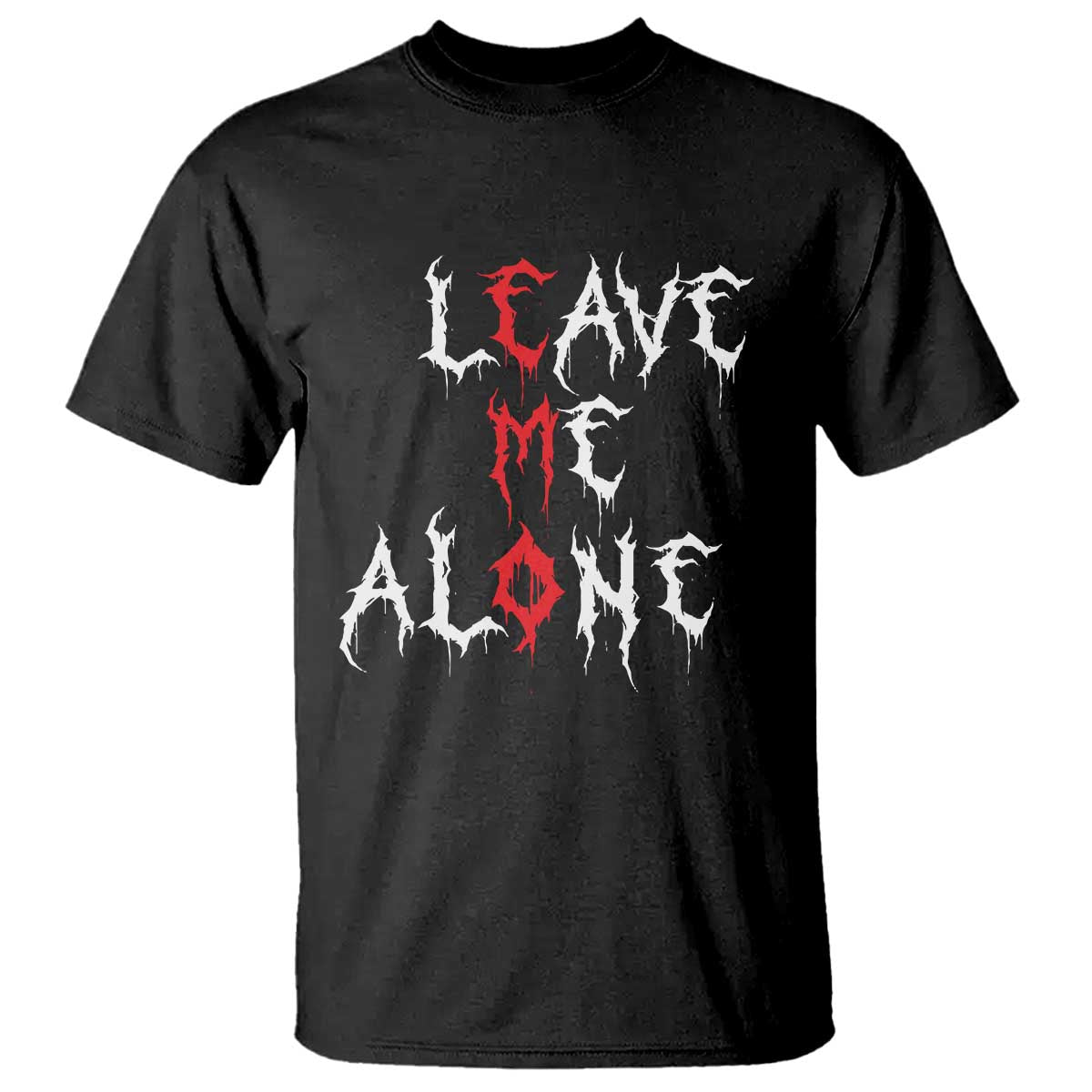 Leave me Alone Emo T Shirt Aesthetic Goth Scene Alternative Music TS10 Black Print Your Wear