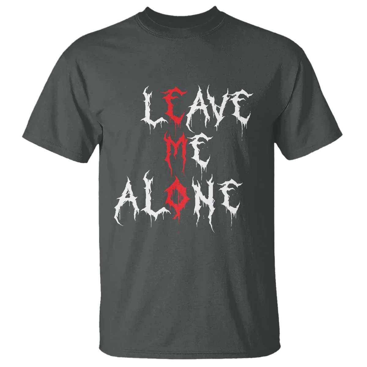 Leave me Alone Emo T Shirt Aesthetic Goth Scene Alternative Music TS10 Dark Heather Print Your Wear