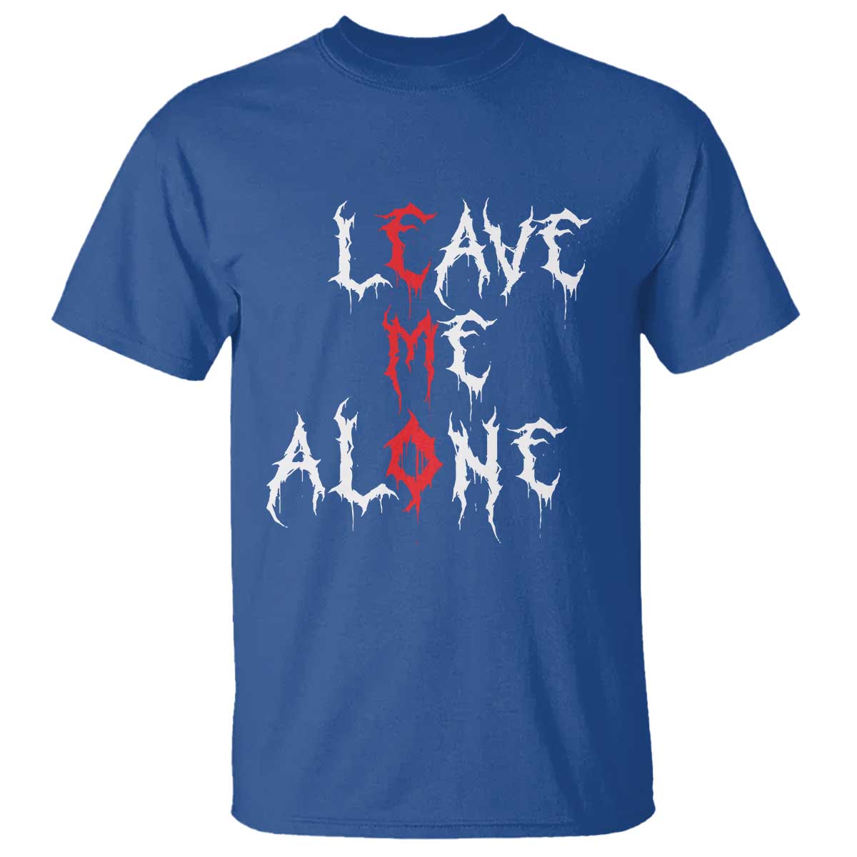 Leave me Alone Emo T Shirt Aesthetic Goth Scene Alternative Music TS10 Royal Blue Print Your Wear