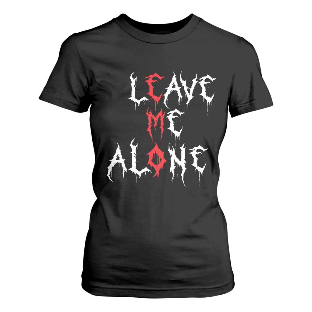 Leave me Alone Emo T Shirt For Women Aesthetic Goth Scene Alternative Music TS10 Black Print Your Wear