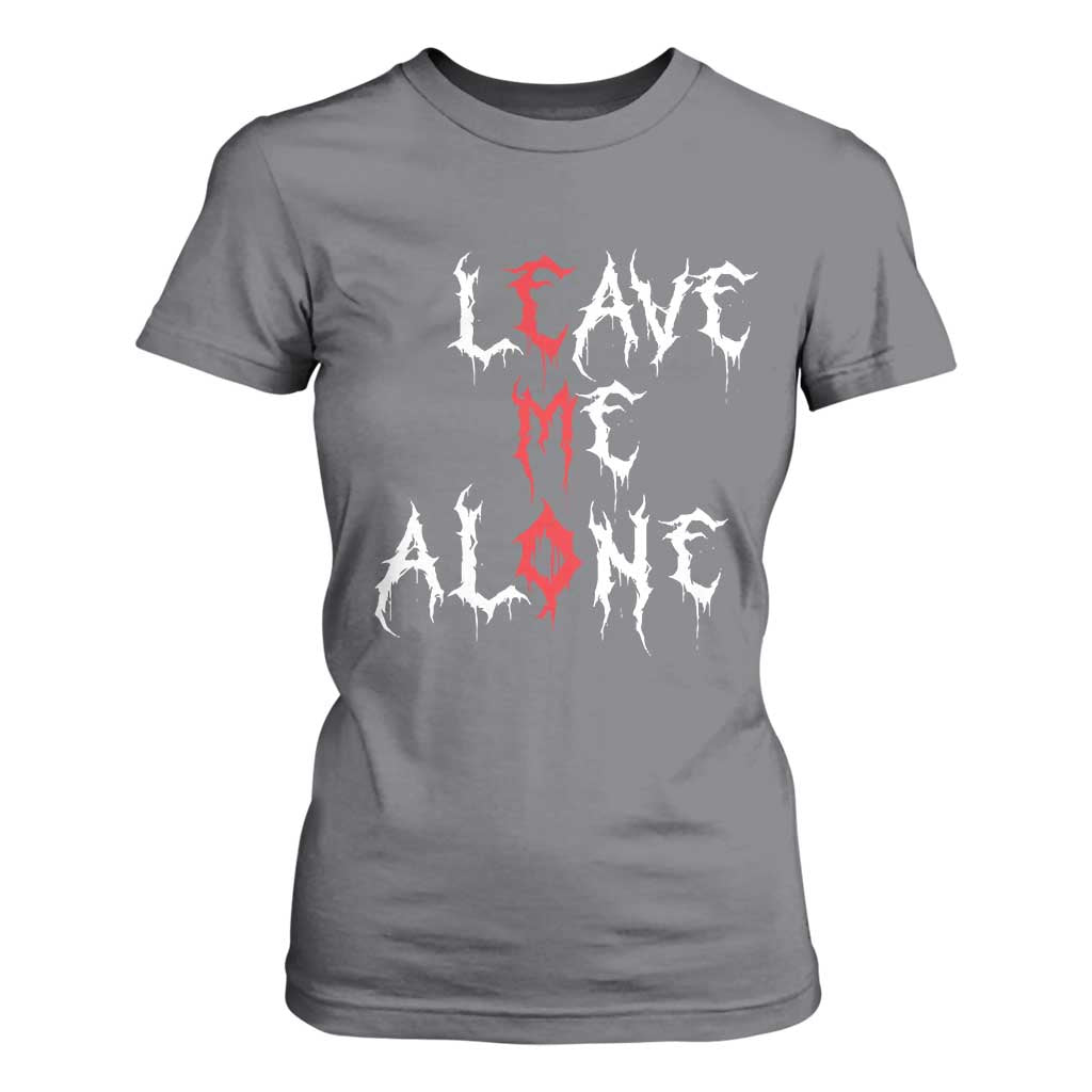 Leave me Alone Emo T Shirt For Women Aesthetic Goth Scene Alternative Music TS10 Charcoal Print Your Wear