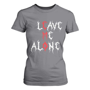 Leave me Alone Emo T Shirt For Women Aesthetic Goth Scene Alternative Music TS10 Charcoal Print Your Wear