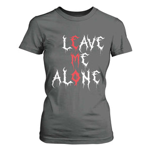 Leave me Alone Emo T Shirt For Women Aesthetic Goth Scene Alternative Music TS10 Dark Heather Print Your Wear