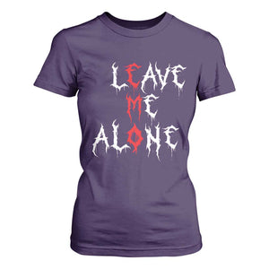 Leave me Alone Emo T Shirt For Women Aesthetic Goth Scene Alternative Music TS10 Purple Print Your Wear