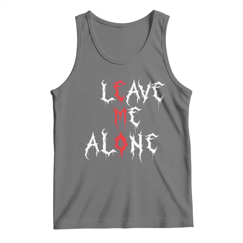 Leave me Alone Emo Tank Top Aesthetic Goth Scene Alternative Music TS10 Black Heather Print Your Wear