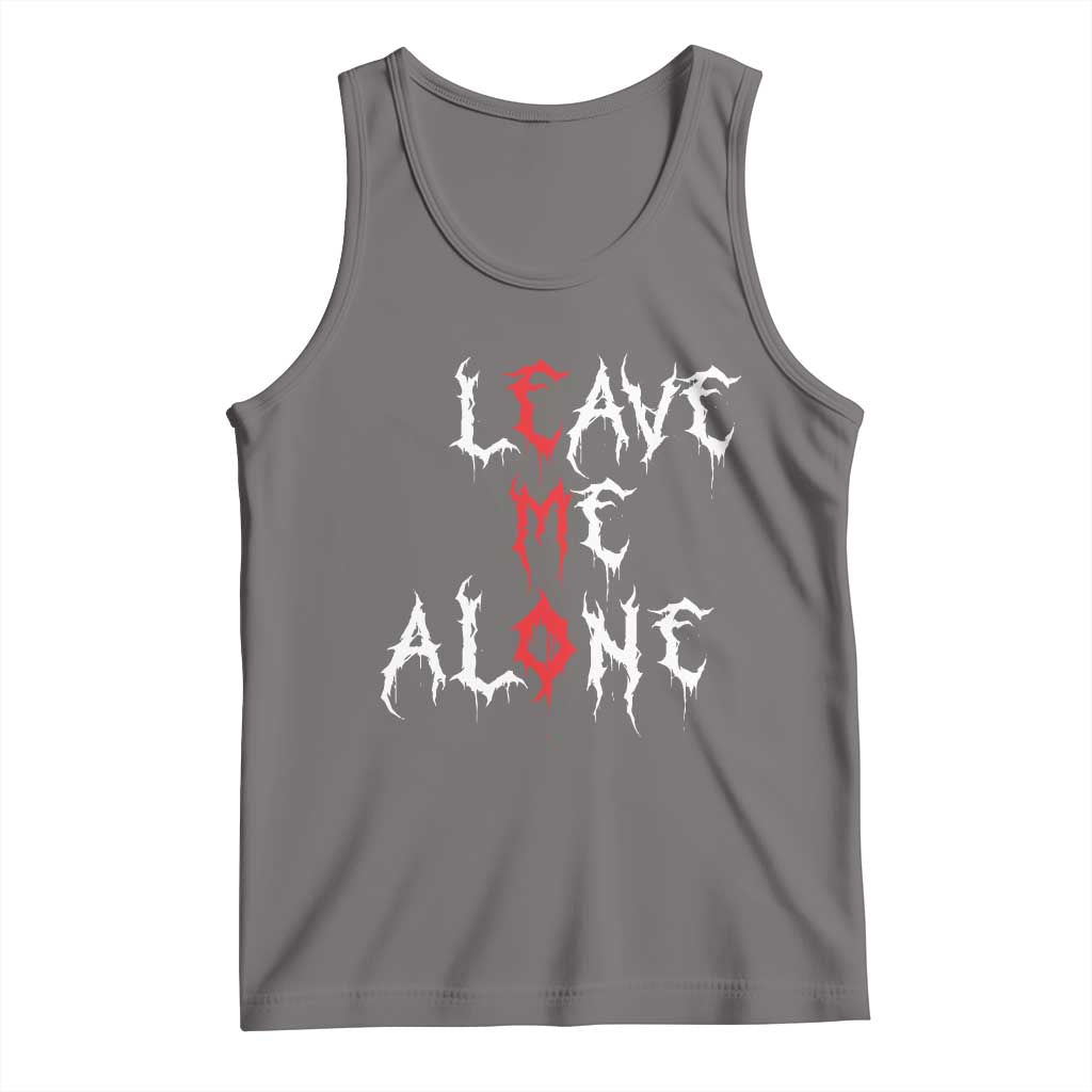 Leave me Alone Emo Tank Top Aesthetic Goth Scene Alternative Music TS10 Deep Heather Print Your Wear