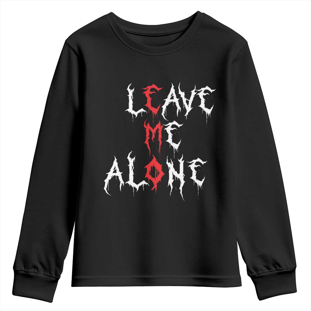 Leave me Alone Emo Youth Sweatshirt Aesthetic Goth Scene Alternative Music TS10 Black Print Your Wear