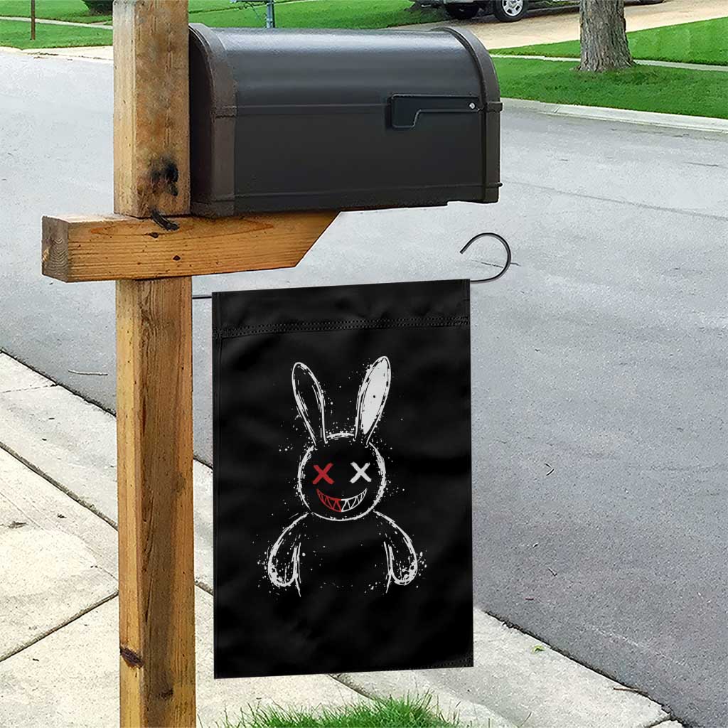 Creepy Cute Bunny Garden Flag Rabbit Alt Goth Grunge Horror Aesthetic TS10 Print Your Wear
