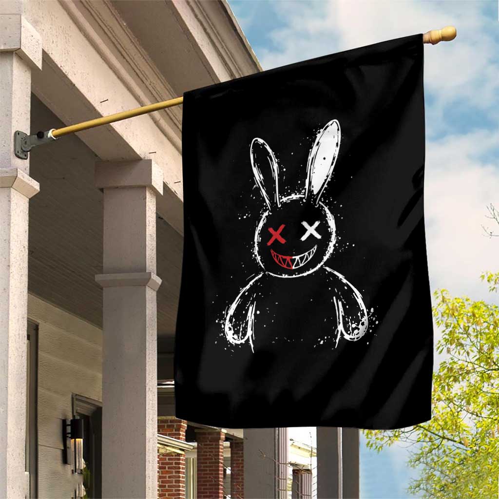 Creepy Cute Bunny Garden Flag Rabbit Alt Goth Grunge Horror Aesthetic TS10 Print Your Wear