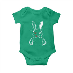 Creepy Cute Bunny Baby Onesie Rabbit Alt Goth Grunge Horror Aesthetic TS10 Irish Green Print Your Wear
