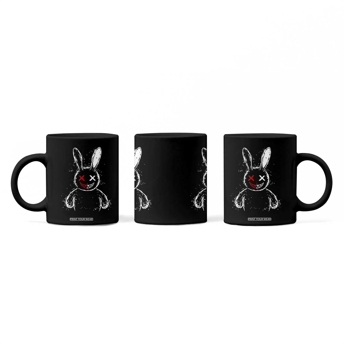 Creepy Cute Bunny Coffee Mug Rabbit Alt Goth Grunge Horror Aesthetic TS10 Print Your Wear