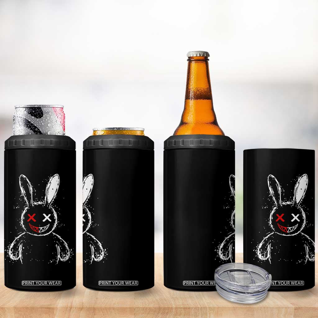 Creepy Cute Bunny 4 in 1 Can Cooler Tumbler Rabbit Alt Goth Grunge Horror Aesthetic TS10 Print Your Wear