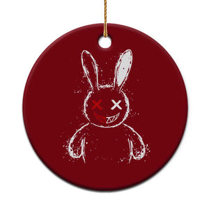 Creepy Cute Bunny Ceramic Ornament Rabbit Alt Goth Grunge Horror Aesthetic TS10 1pc Red Print Your Wear
