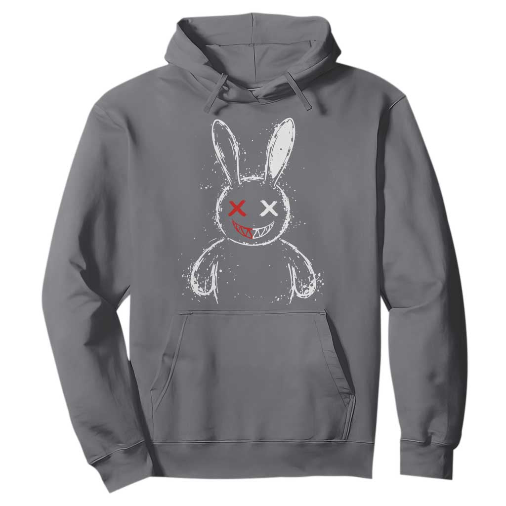 Creepy Cute Bunny Hoodie Rabbit Alt Goth Grunge Horror Aesthetic TS10 Charcoal Print Your Wear