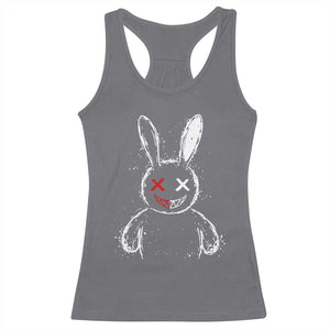 Creepy Cute Bunny Racerback Tank Top Rabbit Alt Goth Grunge Horror Aesthetic TS10 Charcoal Print Your Wear