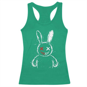 Creepy Cute Bunny Racerback Tank Top Rabbit Alt Goth Grunge Horror Aesthetic TS10 Irish Green Print Your Wear