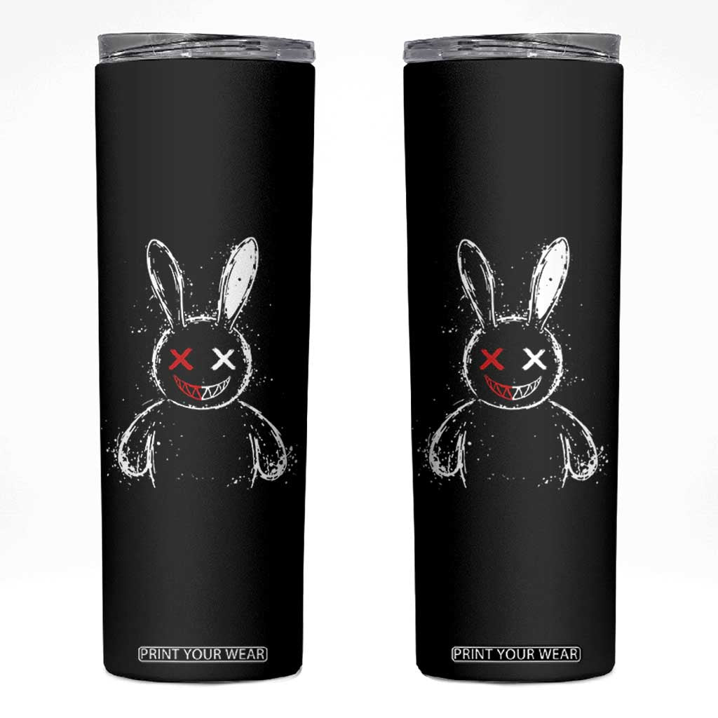 Creepy Cute Bunny Skinny Tumbler Rabbit Alt Goth Grunge Horror Aesthetic TS10 Black Print Your Wear