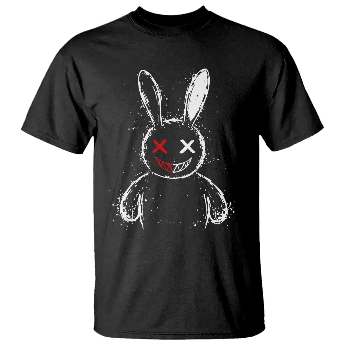 Creepy Cute Bunny T Shirt Rabbit Alt Goth Grunge Horror Aesthetic TS10 Black Print Your Wear