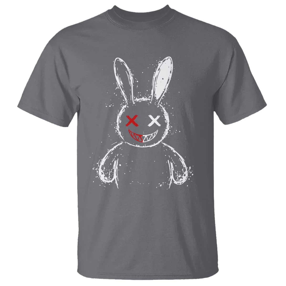 Creepy Cute Bunny T Shirt Rabbit Alt Goth Grunge Horror Aesthetic TS10 Charcoal Print Your Wear