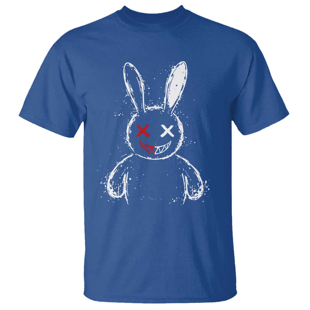 Creepy Cute Bunny T Shirt Rabbit Alt Goth Grunge Horror Aesthetic TS10 Royal Blue Print Your Wear