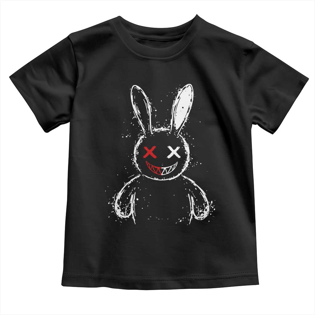 Creepy Cute Bunny Toddler T Shirt Rabbit Alt Goth Grunge Horror Aesthetic TS10 Black Print Your Wear
