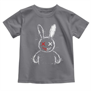 Creepy Cute Bunny Toddler T Shirt Rabbit Alt Goth Grunge Horror Aesthetic TS10 Charcoal Print Your Wear