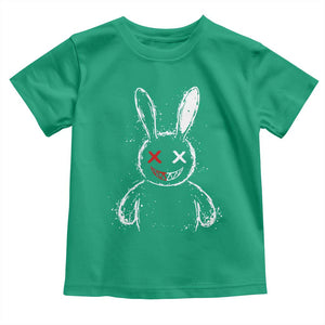 Creepy Cute Bunny Toddler T Shirt Rabbit Alt Goth Grunge Horror Aesthetic TS10 Irish Green Print Your Wear