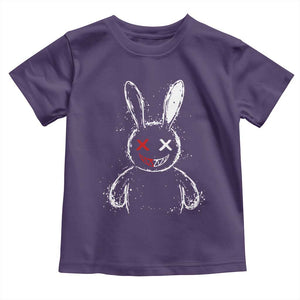 Creepy Cute Bunny Toddler T Shirt Rabbit Alt Goth Grunge Horror Aesthetic TS10 Purple Print Your Wear