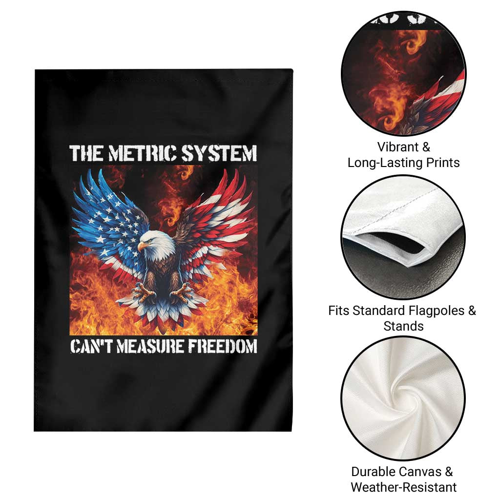 Funny Bald Eagle 4th of July Garden Flag The Metric System Cant Measure Freedom American Flag TS10 Print Your Wear