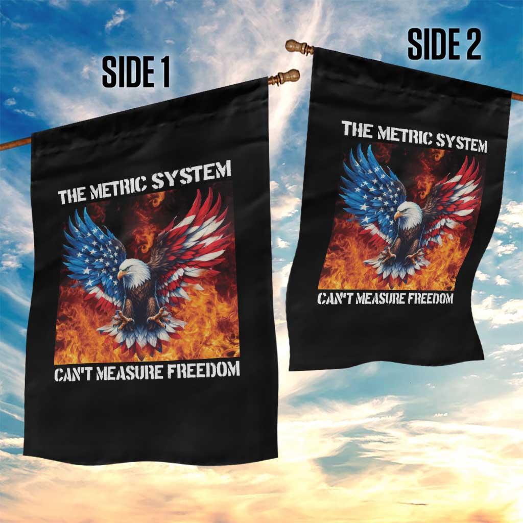 Funny Bald Eagle 4th of July Garden Flag The Metric System Cant Measure Freedom American Flag TS10 Print Your Wear