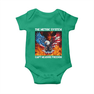 Funny Bald Eagle 4th of July Baby Onesie The Metric System Cant Measure Freedom American Flag TS10 Irish Green Print Your Wear