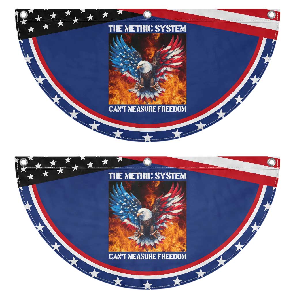 Funny Bald Eagle 4th of July Patriotic Fan Flag The Metric System Cant Measure Freedom American Flag TS10 2pcs pack Classic Navy Print Your Wear