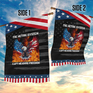 Funny Bald Eagle 4th of July Garden Flag The Metric System Cant Measure Freedom American Flag TS10 Print Your Wear