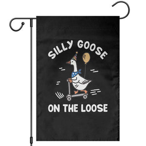 Funny Silly Goose Garden Flag Goose On The Loose Animal Humor TS10 Black Print Your Wear