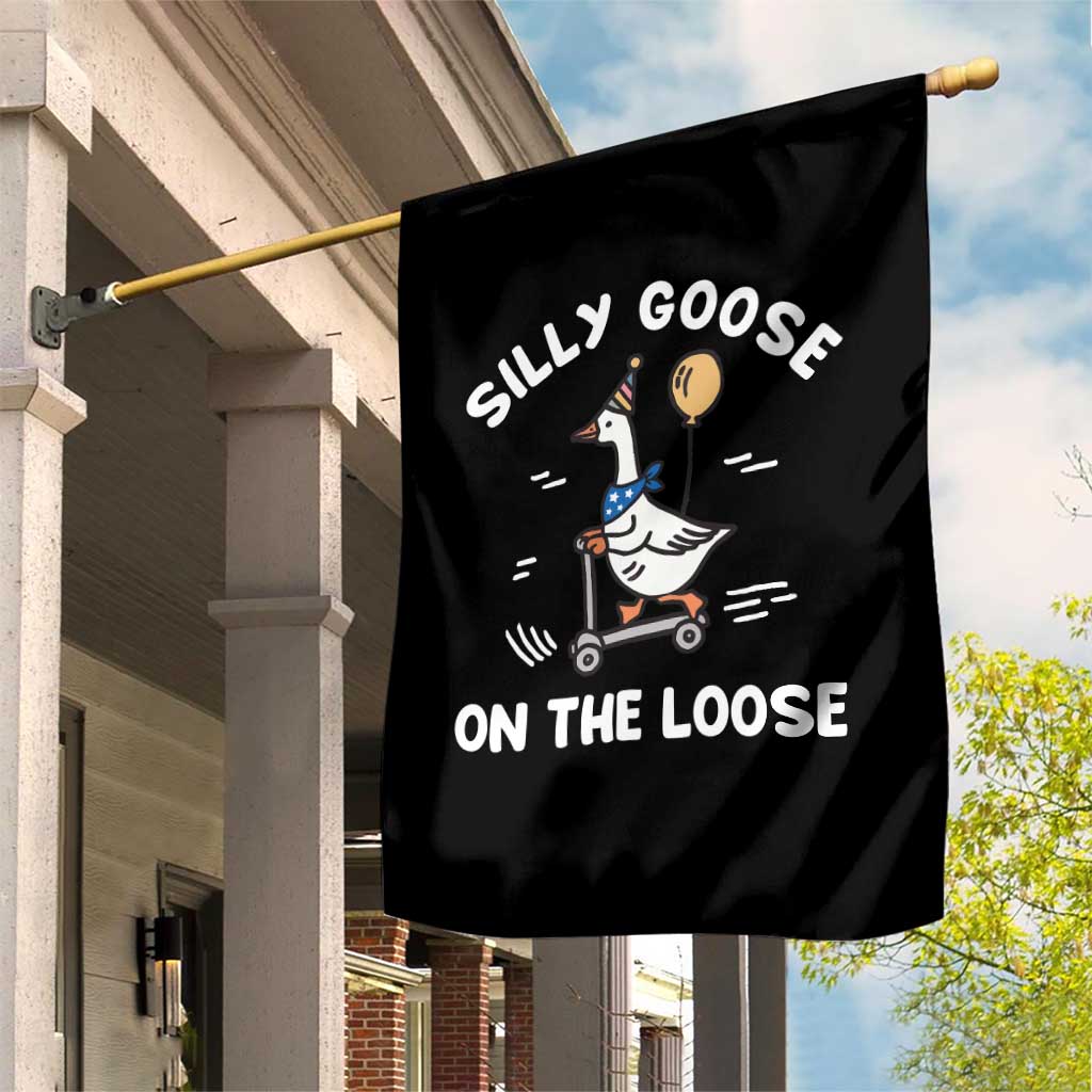 Funny Silly Goose Garden Flag Goose On The Loose Animal Humor TS10 Print Your Wear