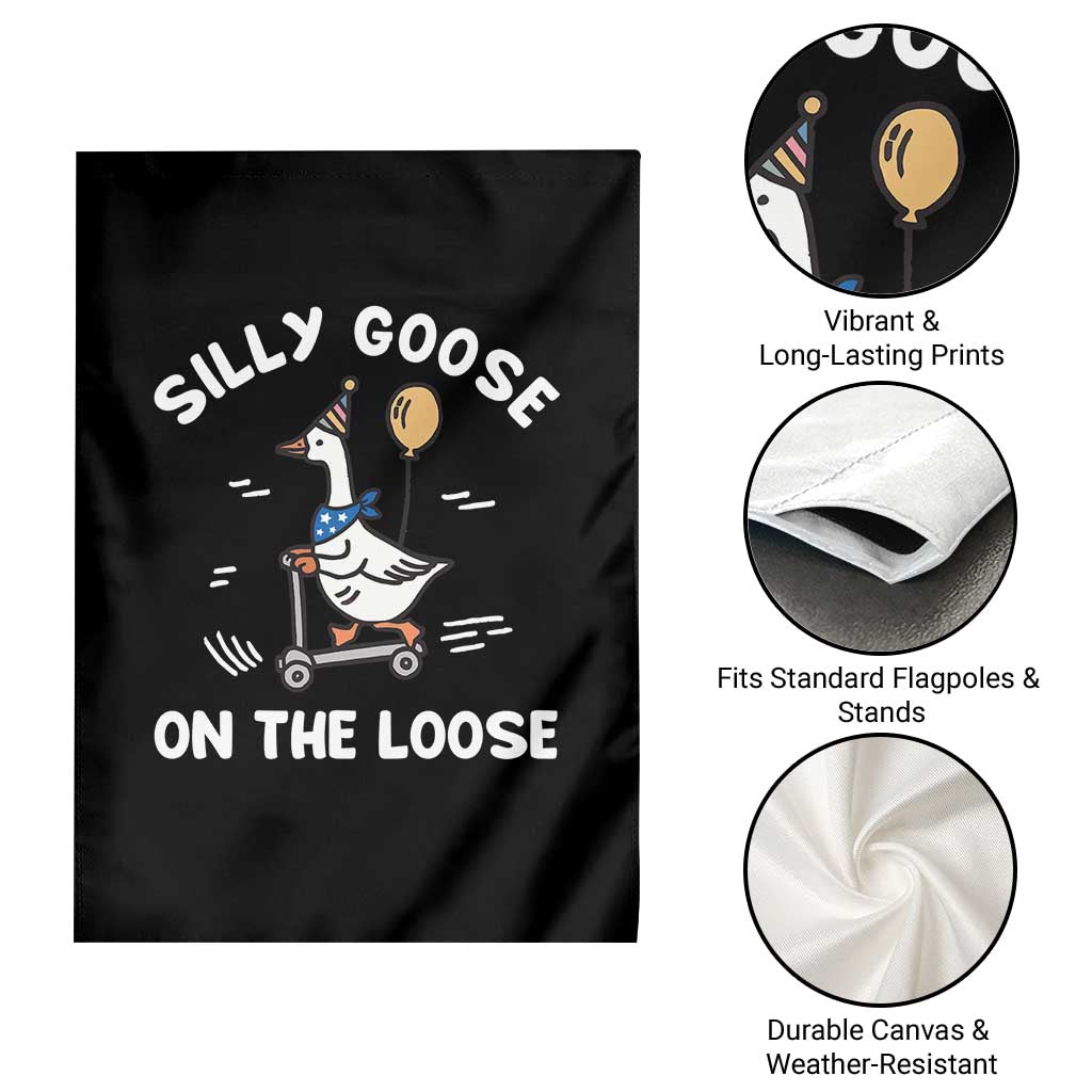 Funny Silly Goose Garden Flag Goose On The Loose Animal Humor TS10 Print Your Wear
