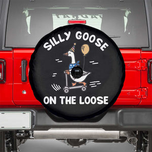 Funny Silly Goose Spare Tire Cover Goose On The Loose Animal Humor TS10 Black Print Your Wear