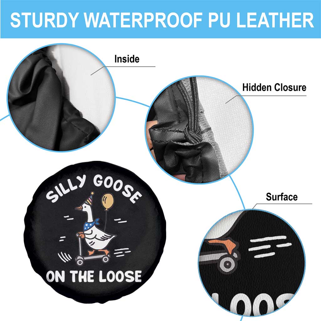 Funny Silly Goose Spare Tire Cover Goose On The Loose Animal Humor TS10 Print Your Wear