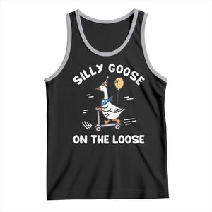 Funny Silly Goose Tank Top Goose On The Loose Animal Humor TS10 Black Athletic Heather Print Your Wear