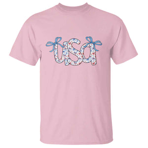 Coquette USA T Shirt Patriotic American Girl 4th of July TS10 Light Pink Print Your Wear