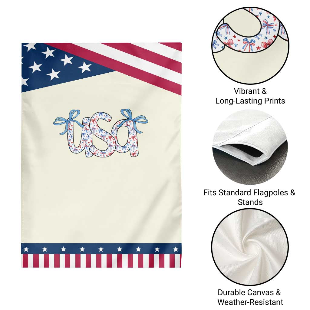 Coquette USA Garden Flag Patriotic American Girl 4th of July TS10 Print Your Wear
