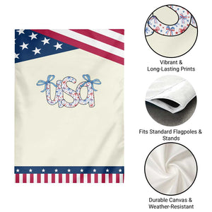Coquette USA Garden Flag Patriotic American Girl 4th of July TS10 Print Your Wear