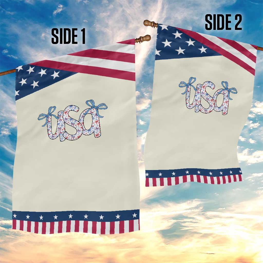 Coquette USA Garden Flag Patriotic American Girl 4th of July TS10 Print Your Wear