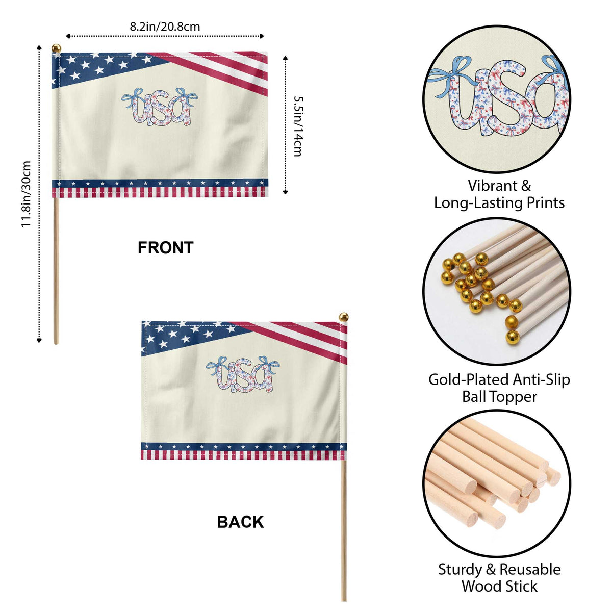 Coquette USA Patriotic Handheld Flag American Girl 4th of July TS10 Print Your Wear