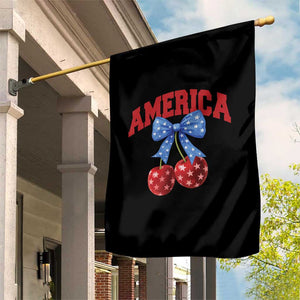 America Cherry Coquette Bow Garden Flag 4th of July Patriotic TS10 Print Your Wear