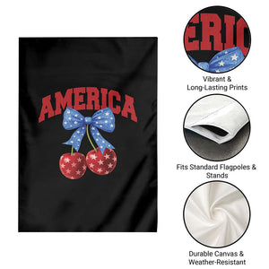 America Cherry Coquette Bow Garden Flag 4th of July Patriotic TS10 Print Your Wear